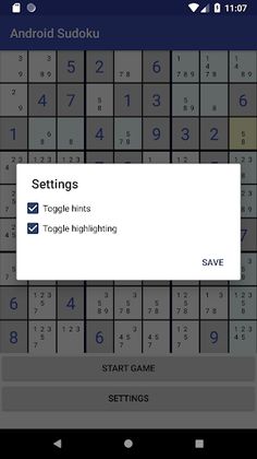 Android Sudoku - Screenshot 1