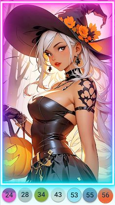 Dark Adult Girls Coloring Book - Screenshot 2