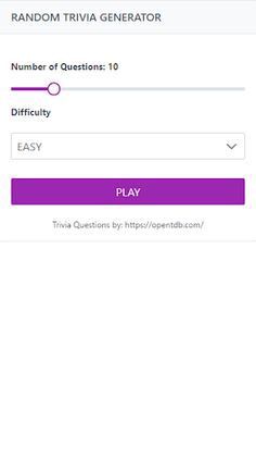 Random Trivia Generator - Screenshot 1