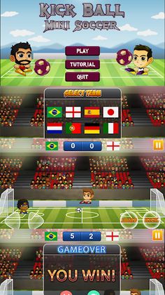 Kick Ball: Mini Soccer Offline - Screenshot 1