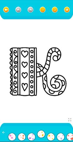 Coloring Doodle Letters - Screenshot 3