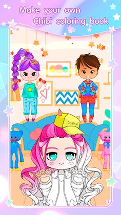 Chibi Doll Dress up & Coloring - Screenshot 1
