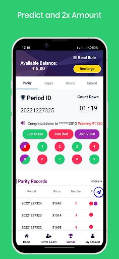 Colour Prediction App - Earn - Screenshot 1