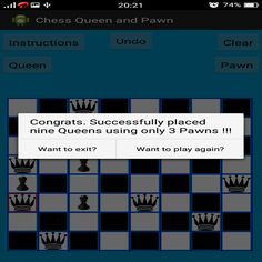 Chess Queen and Pawn Problem - Screenshot 1