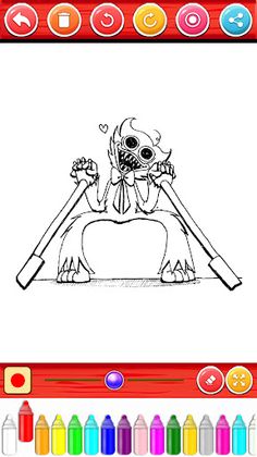 Poppy Playtime Coloring Book - Screenshot 2