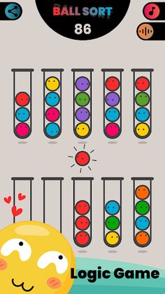 Ball Sort Color Puzzle : Emoji - Screenshot 3