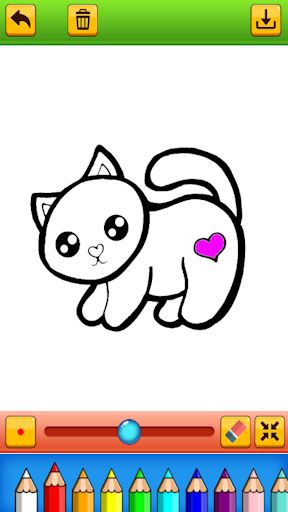 coloring little cat and dog - Screenshot 2