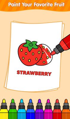 Fruit Glitter Coloring & Learn - Screenshot 4