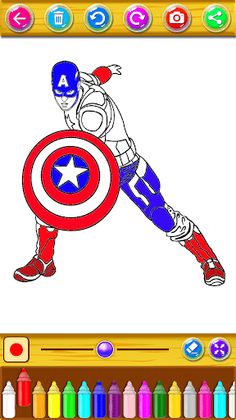 Super Hero Coloring book - Screenshot 2