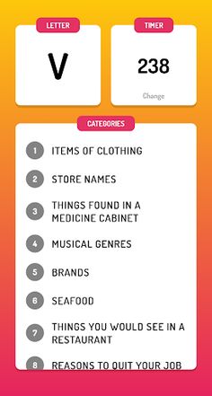 Lettergories - Category Game - Screenshot 2