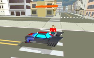 Blocky Hover Car: City Heroes - Screenshot 2
