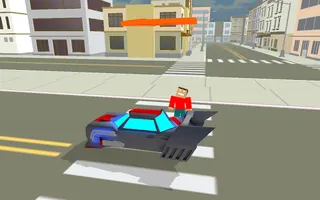 Blocky Hover Car: City Heroes - Screenshot 2
