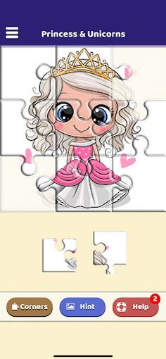 Princess & Unicorns Puzzle - Screenshot 1