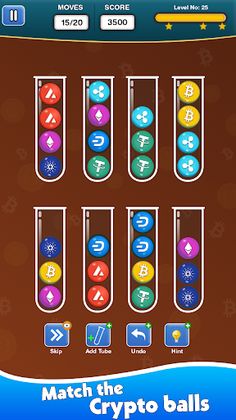 Crypto Ball Sort Earn BTC ETH - Screenshot 3