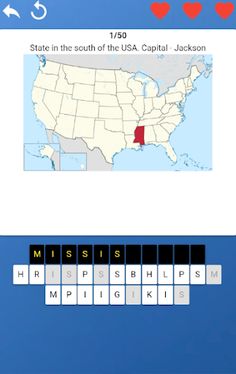 USA quiz - states, maps, flags - Screenshot 2