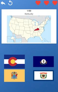 USA quiz - states, maps, flags - Screenshot 1