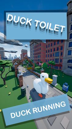 Duck and Toilet: Runner casual - Screenshot 1