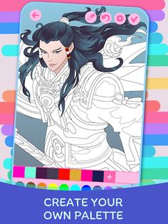Anime Fantasy Coloring Book - Screenshot 2