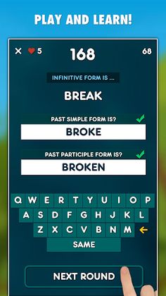 Irregular Verbs Test PRO - Screenshot 1