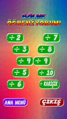 Çarpma - Bölme Oyunu - Screenshot 1