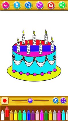 How to Color a Birthday Cake - Screenshot 1