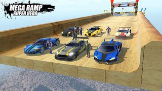Super Hero Mega ramp Car Stunt - Screenshot 1