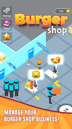 Idle Burger Shop Tycoon - Game - Screenshot 1