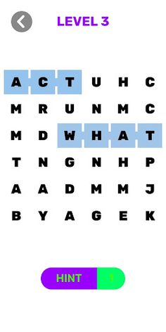 Free Find Words: What Clues - Screenshot 1