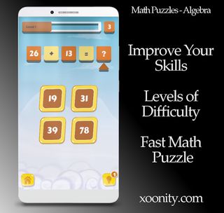 Math Puzzles - Algebra Game, M - Screenshot 1