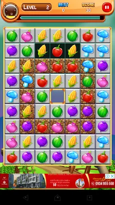 Jewels Quest Match Crush Fruit - Screenshot 1
