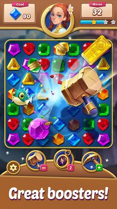Gems Voyage - Match 3 & Blast - Screenshot 3