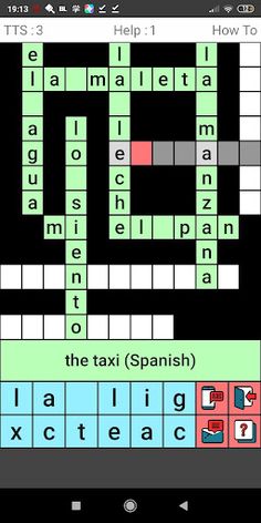 English Spanish Crossword - Screenshot 3