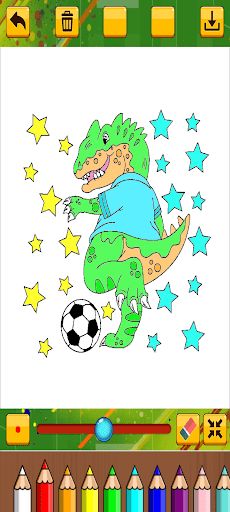 Dinosaur Football Coloring - Screenshot 4