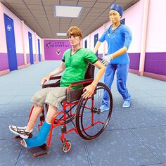 WheelChair Ambulance Games - Screenshot 1