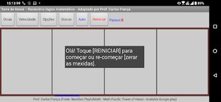 Torre de Hanói e seus desafios - Screenshot 1