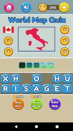 Fun Quizzes - World Map Quiz - Screenshot 3