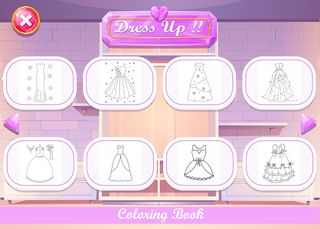 Dress Up Girl Coloring Book - Screenshot 3