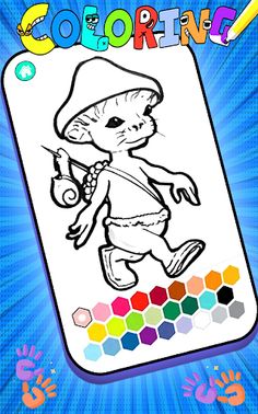 Smurf Cat Mushroom Coloring - Screenshot 1