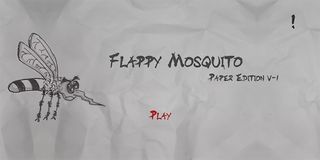 Flappy Mosquito-Paper Edition - Screenshot 1