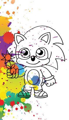 Soni coloring games hedgehog - Screenshot 2