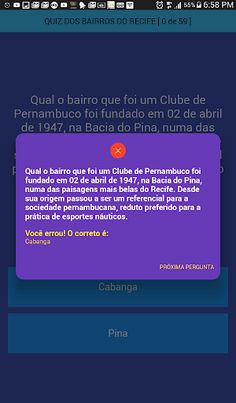 Quiz dos Bairros do Recife - Screenshot 4