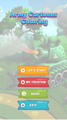 coloring cartoon soldiers - Screenshot 2