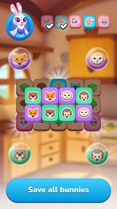 Rabbit tiles: mahjong puzzle - Screenshot 2