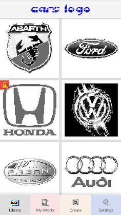 Cars Logo Pixel Art - Screenshot 1