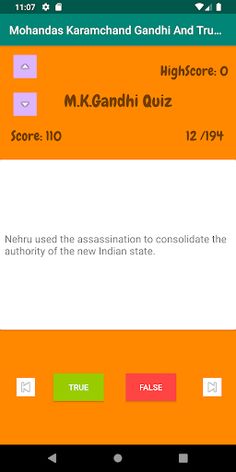 MK Gandhi Quiz - Screenshot 1