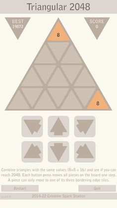 Triangular 2048 Pro - Screenshot 1