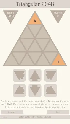 Triangular 2048 Pro - Screenshot 1