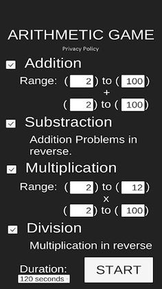 Arithmetic Game - Screenshot 1