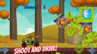 Downhill Racing Car Shooter - Screenshot 1