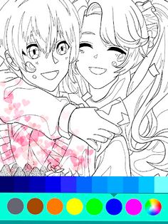 Romantic Anime Coloring Book - Screenshot 2